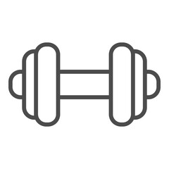 Dumbbell line icon with editable stroke. EPS 10