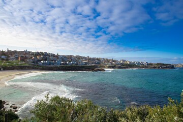 Naklejka na ściany i meble Bronte Beach Sydney Australia beautiful blue turquoise waters, great for swimming and surfing