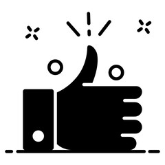 
Hand gesture icon, design of thumbs up 
