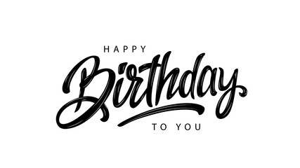 Happy Birthday greeting card with lettering design
