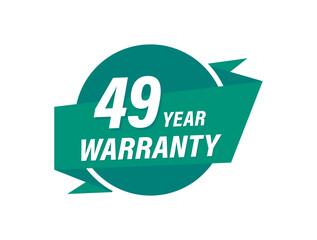 49 Years warranty badge vector images