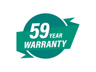 59 Years warranty badge vector images
