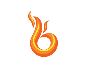 B fire logo template initial