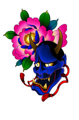 skull and flowers hanya mash tattoo