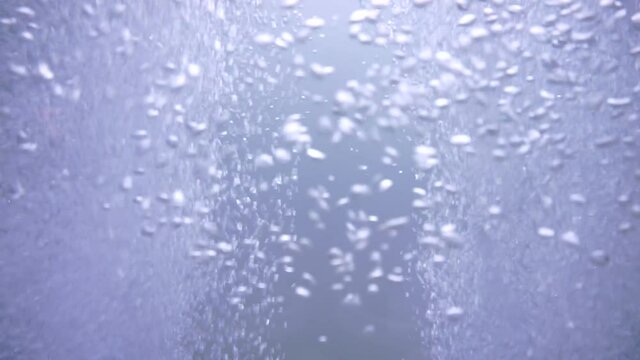 equipment for aerating water with oxygen during its purification.closeup.