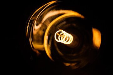 light bulbs on dark background idea and innovation