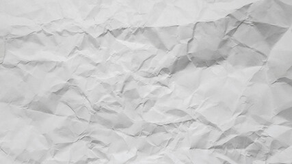 large crumpled white and grey old paper sheet background