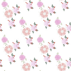 Fototapeta na wymiar Seamless pattern with abstract flowers. Creative color floral surface design. Vector background.