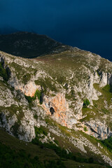 Landscape in the Ermita de Santa Ana. Natural Monument Puertos de Marabio between the councils of Yernes and Tameza, Teverga and Proaza in the Natural Park Las Ubiñas-La Mesa, Asturias, Spain, Europe