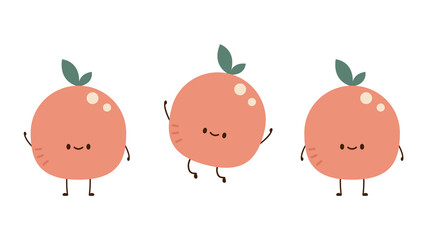 Peach character. peach on white background. wallpaper.