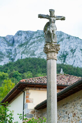 Sanctuary of the Virgen de la Asunci&oacute;n del C&eacute;brano in the council of Teverga, in the Las Ubi&ntilde;as-La Mesa Natural Park. Asturias. Spain.Europe