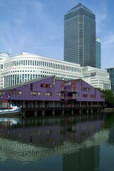 Canary Wharf River Thames London Docks Dockland Housing development