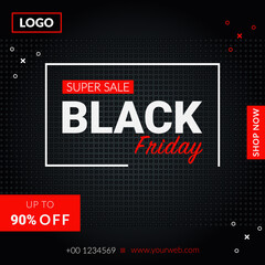 Black friday sale banner. Commercial discount event banner. 03