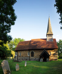 Fototapeta na wymiar landscape image of a small church