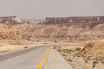 Road through the Negev desert