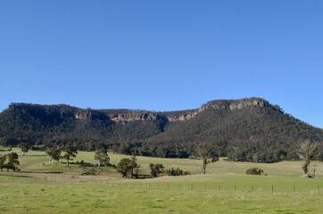 Fototapeta na wymiar A view of rural land near Lithgow, Australia