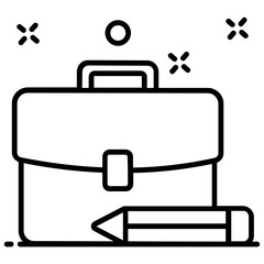 
Case for transporting papers, educational bag editable icon  
