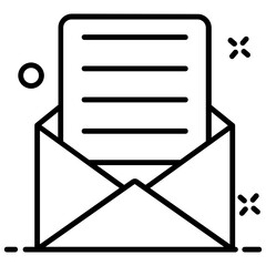 
Design of electronic mail, icon of communication media concept 
