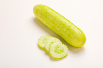 cucumbers on an isolated white background