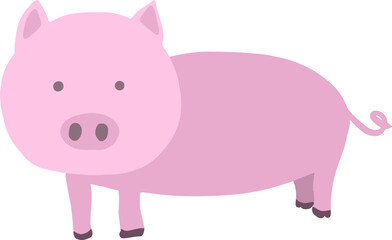 可愛いブタのイラスト