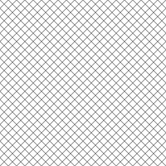 Seamless surface pattern with mini diamond ornament. Black diagonal stripes grill on white background. Grid motif. Crossed lines wallpaper. Checkered image. Digital paper for print. Rhombuses vector.