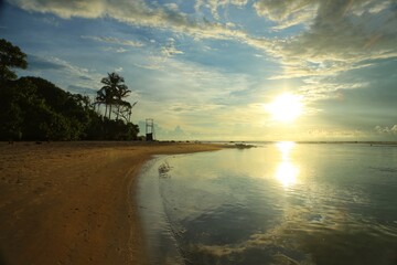 sunset over the river
