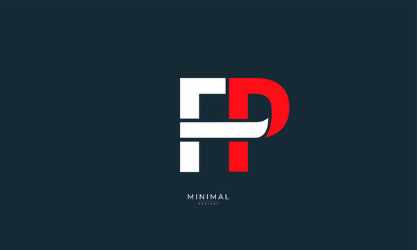Alphabet letter icon logo FP