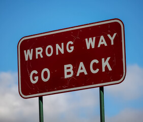 Roadsign Wrong Way