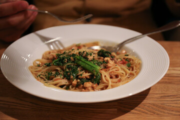 spaghetti with meat
