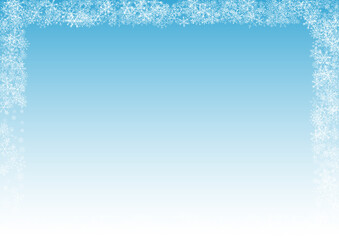 White Snowflake Vector Blue Background. Fantasy 