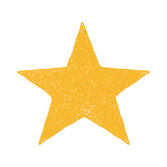 orange star isolated on white background