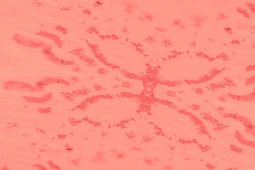 Living Coral Tie Dye Shibori Print. Abstract 