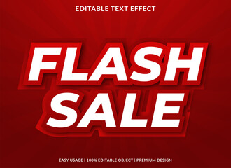 Fototapeta premium flash sale text style template with bold font concept use for brand label and promotion tag