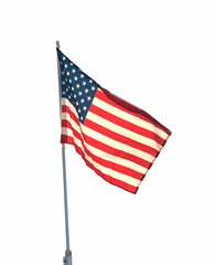 Large U.S. Flag  isolated on white background