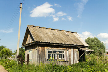 Fototapeta na wymiar beautiful wooden garden sheds