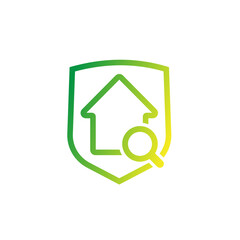 Safe house search vector icon