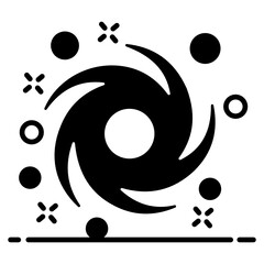 
Spiral galaxy icon in modern style 
