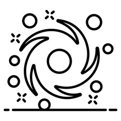 
Spiral galaxy icon in modern style 
