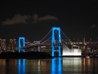 Fototapeta na wymiar 橋のある夜景