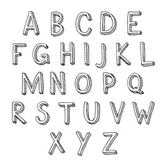 Doodle Latin alphabet