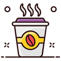 
Sizzling coffee icon design, smoothie drink in style 
