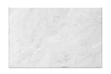White marble texture board on isolated on white background top view,copy space with clipping path.