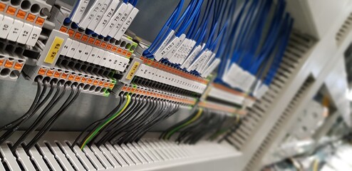 Obraz premium Terminals in control cabinet