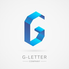 Bright isometric G letter