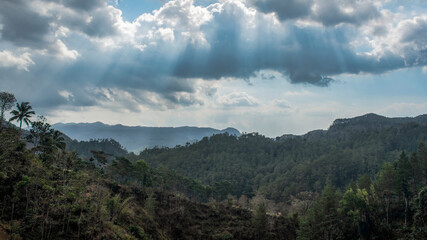 clouds over the mountains