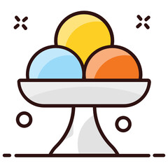 
Gelato ice cream in trendy style, dessert 
