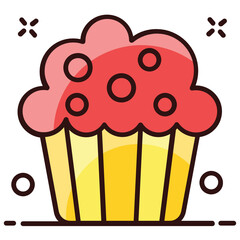 
Fairy cake icon design, editable vector style 
