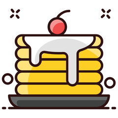 
cakes either baked or pan fried named as pancake
