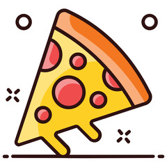 
Delicious pizza slice icon design, fast food 
