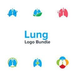 Illustration Vector Graphic of Lung Logo Bundle
